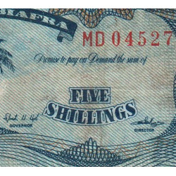 Biafra - Pick 3 - 5 shillings - Série MD - 1969 - Etat : TB+