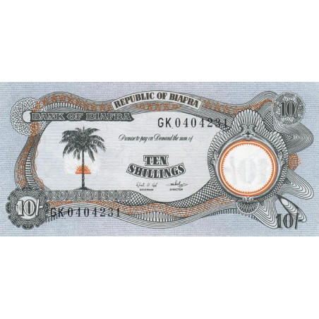 Biafra - Pick 4 - 10 shillings - Série GK - 1969 - Etat : NEUF