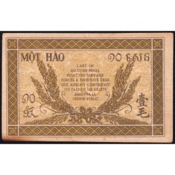 Indochine Française - Pick 89a_1 - 10 cents - Série VS - 1944 - Etat : TTB-