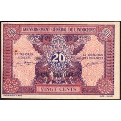 Indochine Française - Pick 90 - 20 cents - Série QE - 1944 - Variété - Etat : SUP