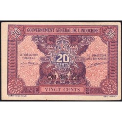 Indochine Française - Pick 90 - 20 cents - Série QN - 1944 - Etat : SPL