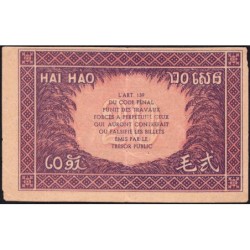 Indochine Française - Pick 90 - 20 cents - Série RI - 1944 - Etat : TTB