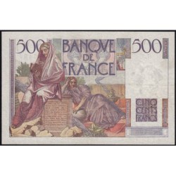 F 34-01 - 19/07/1945 - 500 francs - Chateaubriand - Série H.3 - Etat : TTB+
