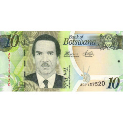 Botswana - Pick 30c - 10 pula - Série AC - 2012 - Etat : NEUF