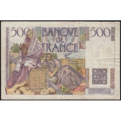 F 34-01 - 19/07/1945 - 500 francs - Chateaubriand - Série O.7 - Etat : TB