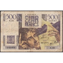 F 34-02 - 06/09/1945 - 500 francs - Chateaubriand - Série K.32 - Etat : B+