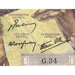 F 34-02 - 06/09/1945 - 500 francs - Chateaubriand - Série G.34 - Etat : TB-