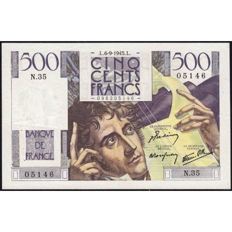 F 34-02 - 06/09/1945 - 500 francs - Chateaubriand - Série N.35 - Etat : TTB+