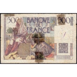 F 34-02 - 06/09/1945 - 500 francs - Chateaubriand - Série Q.36 - Etat : AB