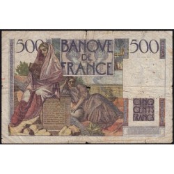 F 34-03 - 07/11/1945 - 500 francs - Chateaubriand - Série W.38 (remplacement) - Etat : B