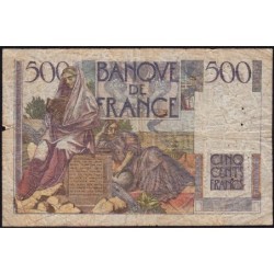 F 34-03 - 07/11/1945 - 500 francs - Chateaubriand - Série F.48 - Etat : B+