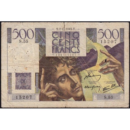 F 34-03 - 07/11/1945 - 500 francs - Chateaubriand - Série S.55 - Etat : TB-