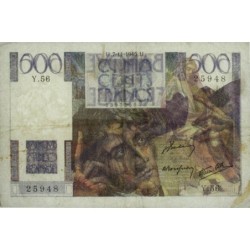 F 34-03 - 07/11/1945 - 500 francs - Chateaubriand - Série Y.56 - Etat : TTB-