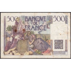 F 34-04 - 07/02/1946 - 500 francs - Chateaubriand - Série T.61 - Etat : B+ à TB-