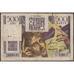 F 34-06 -12/09/1946 - 500 francs - Chateaubriand - Série U.90 - Etat : B+