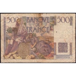 F 34-07 - 09/01/1947 - 500 francs - Chateaubriand - Série X.98 - Etat : B