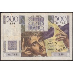 F 34-07 - 09/01/1947 - 500 francs - Chateaubriand - Série E.99 - Etat : TTB-