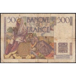 F 34-07 - 09/01/1947 - 500 francs - Chateaubriand - Série B.101 - Etat : B
