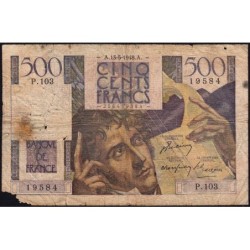 F 34-08 - 13/05/1948 - 500 francs - Chateaubriand - Série P.103 - Etat : AB