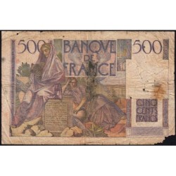 F 34-08 - 13/05/1948 - 500 francs - Chateaubriand - Série P.103 - Etat : AB