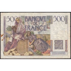 F 34-11 - 02/01/1953 - 500 francs - Chateaubriand - Série O.131 - Etat : TB