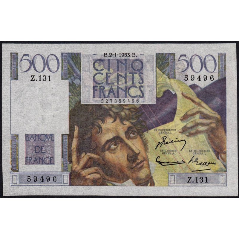 F 34-11 - 02/01/1953 - 500 francs - Chateaubriand - Série Z.131 - Etat : TTB+
