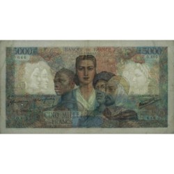 F 47-26 - 17/05/1945 - 5000 francs - Empire Français - Série O.605 - Etat : TTB-