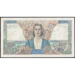 F 47-37 - 02/08/1945 - 5000 francs - Empire Français - Série Q.870 - Etat : TTB+ à SUP