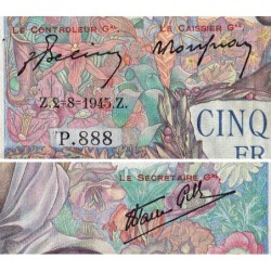 F 47-37 - 02/08/1945 - 5000 francs - Empire Français - Série P.888 - Etat : SUP