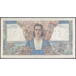 F 47-39 - 16/08/1945 - 5000 francs - Empire Français - Série X.919 - Etat : TTB+