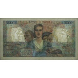 F 47-39 - 16/08/1945 - 5000 francs - Empire Français - Série X.919 - Etat : TTB+