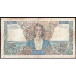 F 47-45 - 27/09/1945 - 5000 francs - Empire Français - Série Q.1407 - Etat : TB-