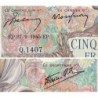 F 47-45 - 27/09/1945 - 5000 francs - Empire Français - Série Q.1407 - Etat : TB-