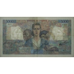 F 47-53 - 16/05/1946 - 5000 francs - Empire Français - Série A.2351 - Etat : TTB-