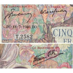 F 47-55 - 18/07/1946 - 5000 francs - Empire Français - Série T.2582 - Etat : AB