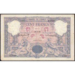 F 21-12 - 29/11/1899 - 100 francs - Bleu et rose - Série B.2799 - Etat : TB+ à TTB