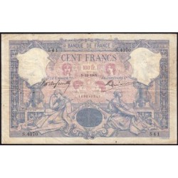 F 21-19 - 05/12/1905 - 100 francs - Bleu et rose - Série S.4370 - Etat : TB-