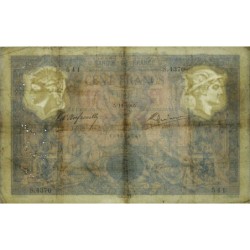 F 21-19 - 05/12/1905 - 100 francs - Bleu et rose - Série S.4370 - Etat : TB-