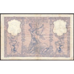 F 21-21 - 09/03/1907 - 100 francs - Bleu et rose - Série J.4856 - Etat : TB+ à TTB