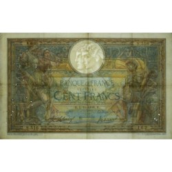 F 22-01 - 05/11/1908 - 100 francs - Merson avec LOM - Série S.516 - Etat : TB+