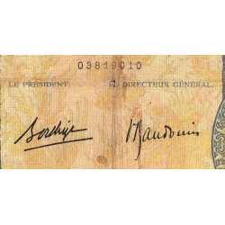 Indochine Française - Pick 51d - 100 piastres - Série U.153 - 1936 - Etat : TB- à TB