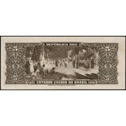 Brésil - Pick 142 - 5 cruzeiros - Série 45 - Estampa 2 - 1950 - Etat : TTB+