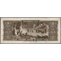 Brésil - Pick 142 - 5 cruzeiros - Série 108 - Estampa 2 - 1950 - Etat : TB+
