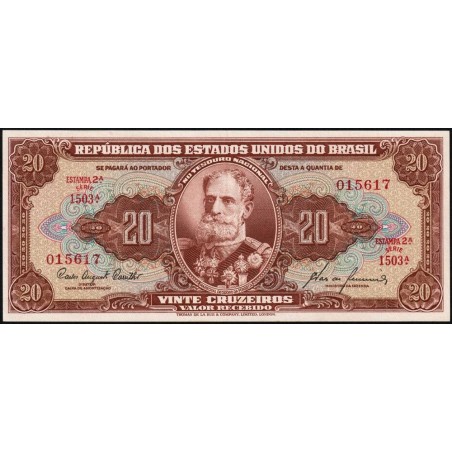 Brésil - Pick 160d - 20 cruzeiros - Série 1503 - Estampa 2 - 1961 - Etat : SPL