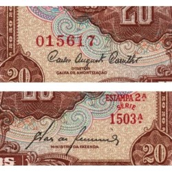 Brésil - Pick 160d - 20 cruzeiros - Série 1503 - Estampa 2 - 1961 - Etat : SPL