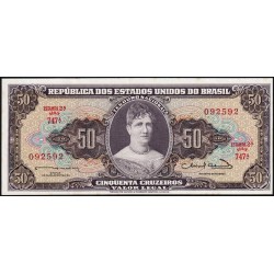 Brésil - Pick 179 - 50 cruzeiros - Série 747 - Estampa 2 - 1963 - Etat : SPL+