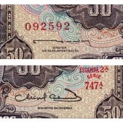 Brésil - Pick 179 - 50 cruzeiros - Série 747 - Estampa 2 - 1963 - Etat : SPL+
