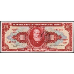 Brésil - Pick 185a - 10 centavos / 100 cruzeiros - Série 583 - Estampa 2 - 1966 - Etat : NEUF