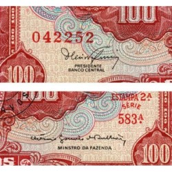 Brésil - Pick 185a - 10 centavos / 100 cruzeiros - Série 583 - Estampa 2 - 1966 - Etat : NEUF