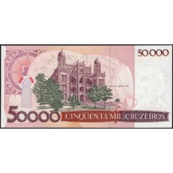 Brésil - Pick 207a - 50 cruzados / 50'000 cruzeiros - Série AA 4092 - 1986 - Etat : SPL